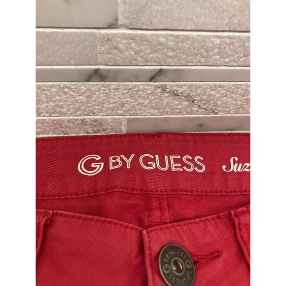 G By Guess Women’s Red Jeans Suzette Super Skinny Great Condition Size 27 - Picture 2 of 8